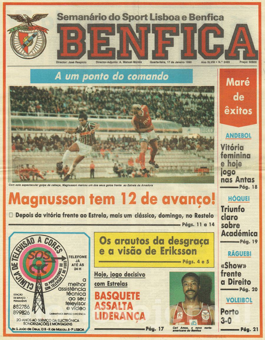 jornal o benfica 2465 1990-01-17